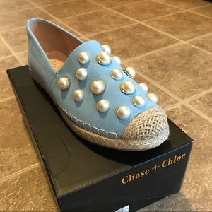Chase + Chloe BRAND NEW blue slip ons!